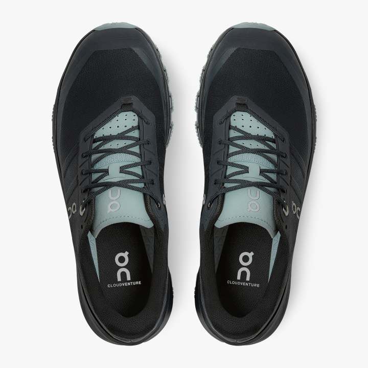On Women's Cloudventure Trail Running Shoes Black / Cobble - achilles heel