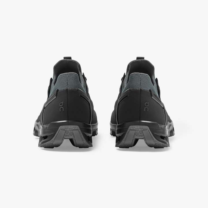 On Men's Cloudventure Peak Trail Running Shoes Black / Rock - achilles heel