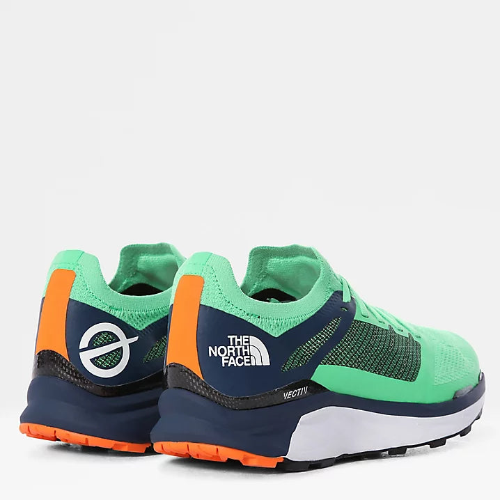 The North Face Men's Flight Vectiv Trail Running Shoes Chlorophyll Green / Monterey Blue - achilles heel