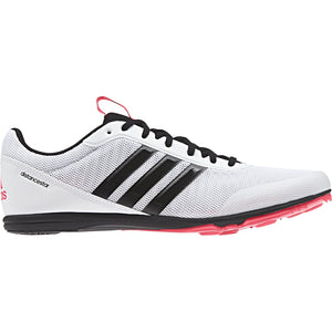 adidas Women's Distancestar Running Spikes White /  Black /  Red - achilles heel