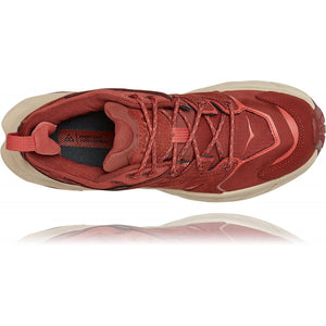 Hoka Women's Anacapa Low GORE-TEX Walking Shoes Cherry Mahogany / Hot Sauce - achilles heel