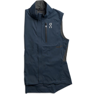 On Women's Weather Vest Navy / Shadow - achilles heel