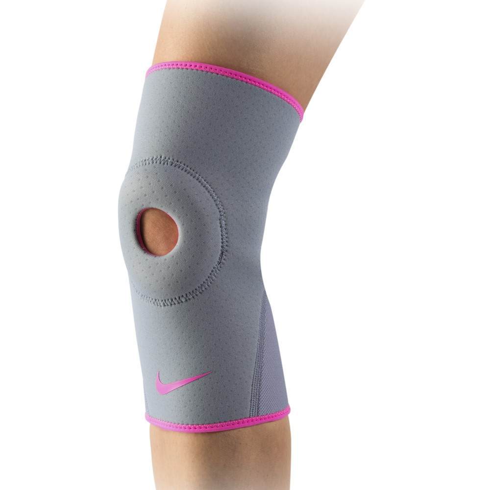 Nike Pro Combat Open Patella Knee Sleeve 2.0 Grey / Pink - achilles heel