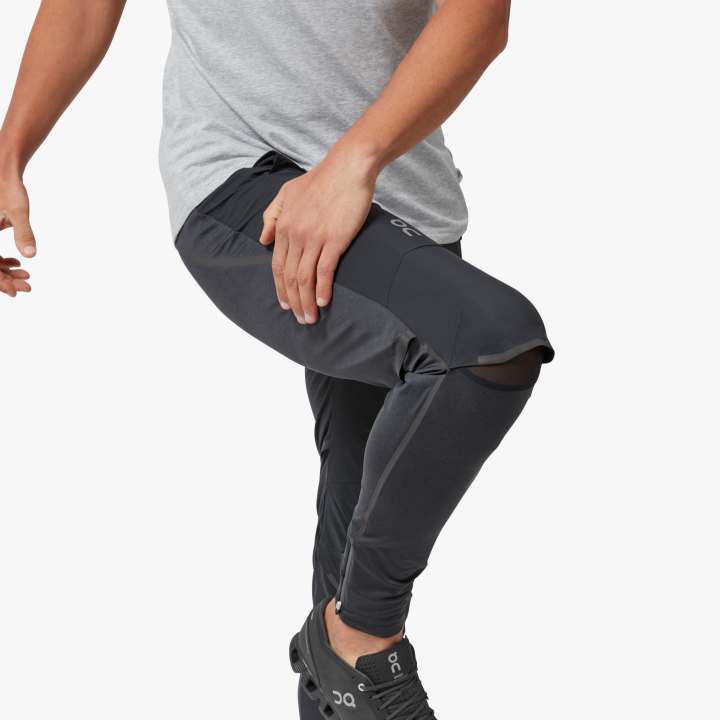 On Men's Running Pant Black - achilles heel
