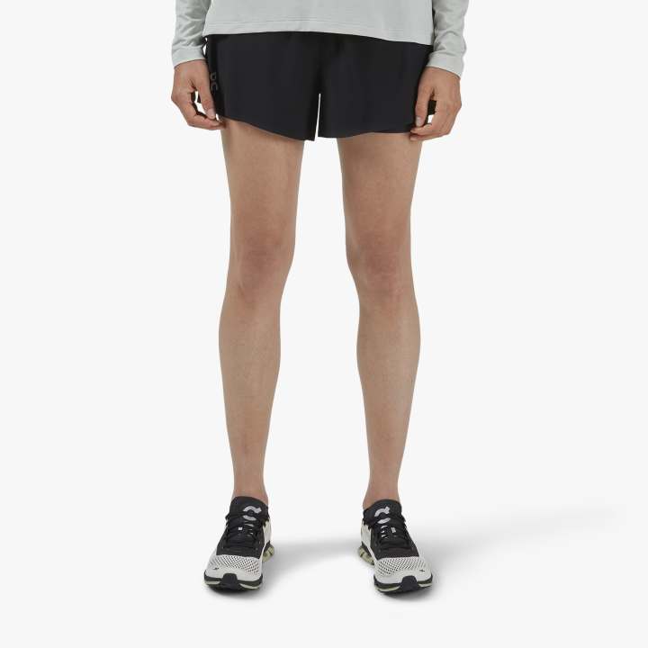 On Women's Running Shorts Black - achilles heel
