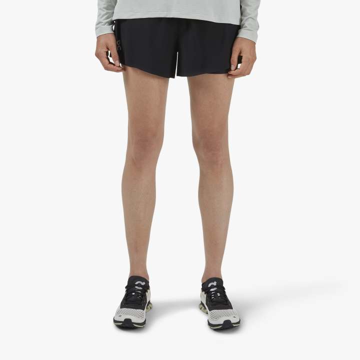 On Women's Running Shorts Black - achilles heel