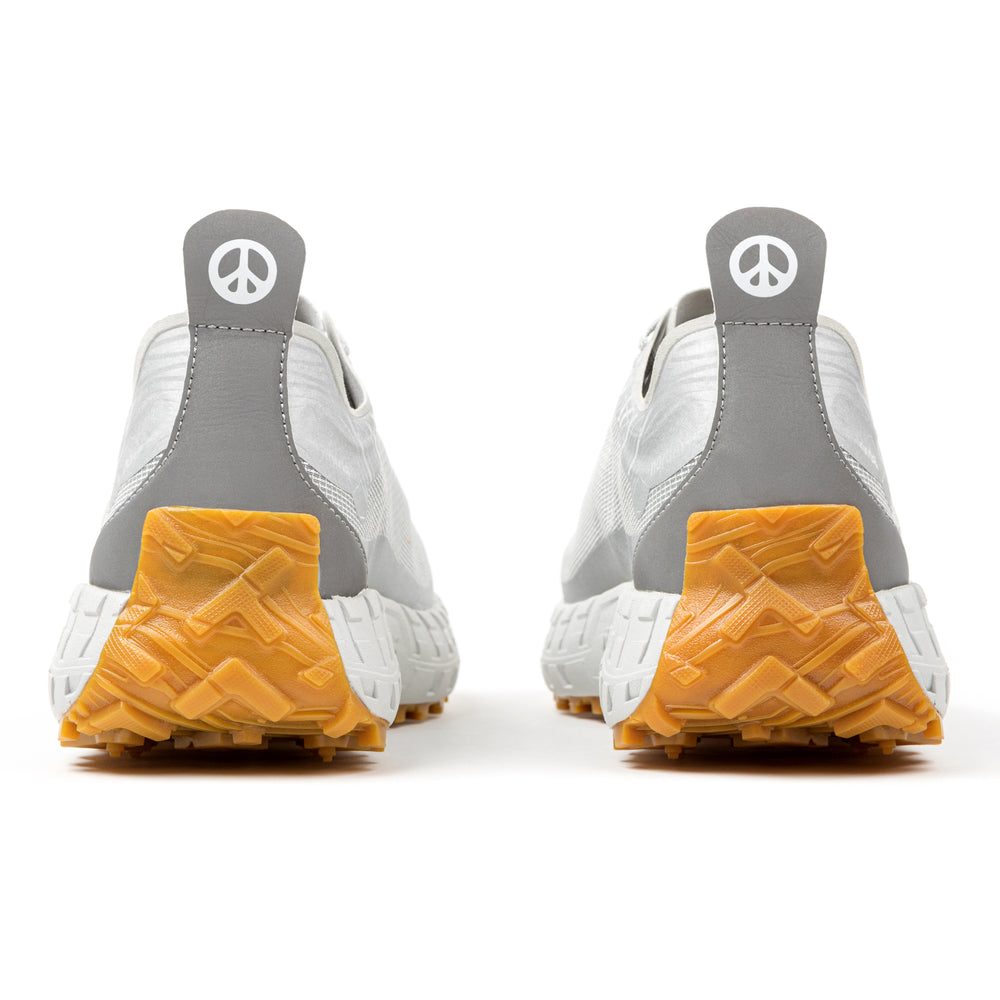 Satisfy x norda Men's 001 Silver Trail Running Shoes - achilles heel